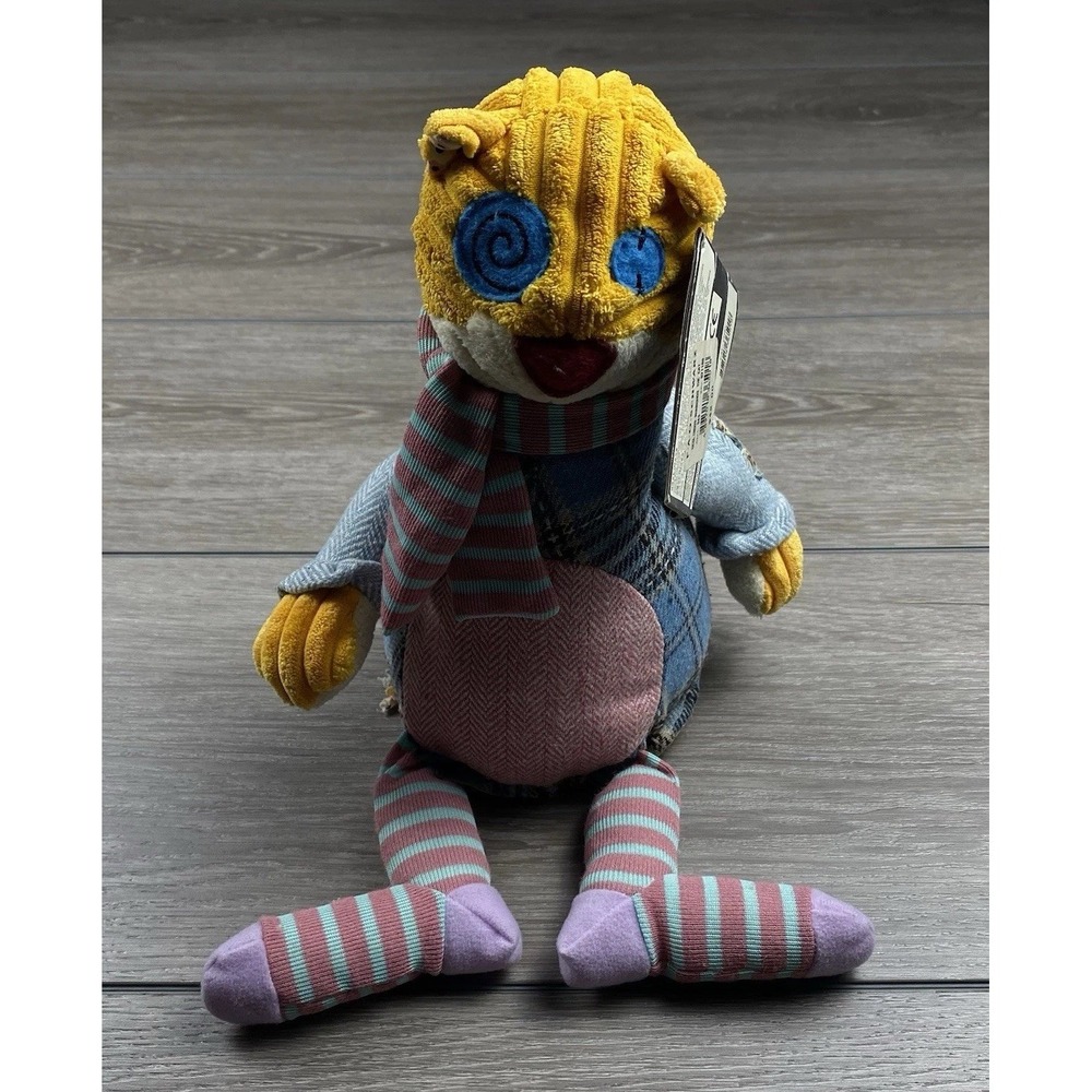 Les Deglingos Ronronos The Cat Patchwork Stuffed Animal‎ 10.5" New